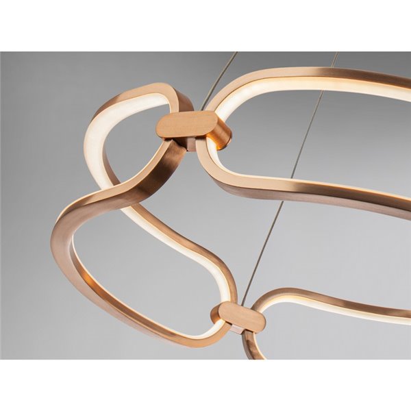 Lámpara colgante COLETTE Ø60 LED 54W 4860 lm dimable 0-10V Oro rosa