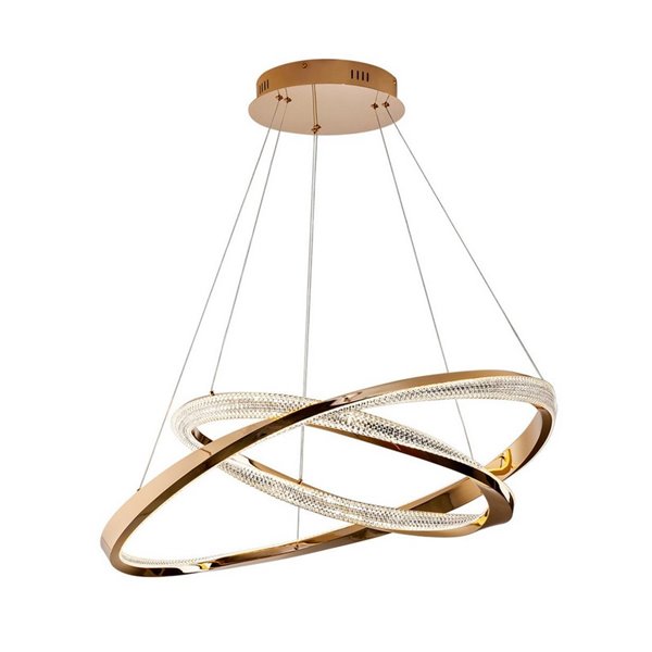 Lámpara colgante ORBITAS 2 aros LED 68W 4700 lm dimable APP TUYA Oro