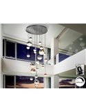 Lámpara colgante grande SPHERE Ø80 27 luces LED 147,6W 10330 lm CCT Bluetooth