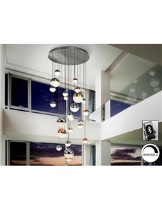 Luminária pendente SPHERE grande Ø80 com 27 LEDs, 147,6 W, 10330 lm, temperatura de cor controlada e Bluetooth. 2