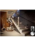 Lámpara colgante grande SPHERE Ø80 27 luces LED 147,6W 10330 lm CCT Bluetooth