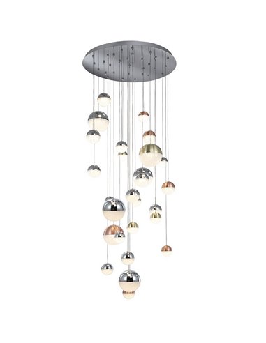 Lámpara colgante grande SPHERE Ø80 27 luces LED 147,6W 10330 lm CCT Bluetooth