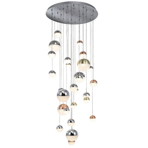 Lámpara colgante grande SPHERE Ø80 27 luces LED 147,6W 10330 lm CCT Bluetooth