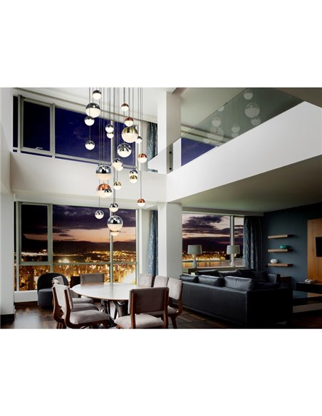 Grande suspension SPHERE Ø80, 27 LED, 147,6 W, 10 330 lm, Bluetooth