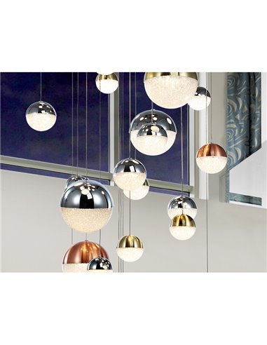 Lámpara colgante grande SPHERE Ø80 27 luces LED 147,6W 10330 lm CCT Bluetooth