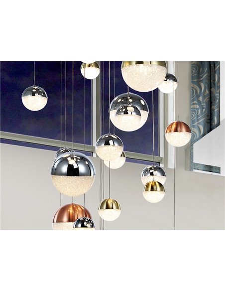 Lámpara colgante grande SPHERE Ø80 27 luces LED 147,6W 10330 lm CCT Bluetooth