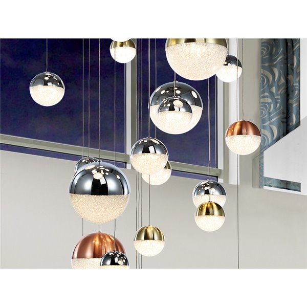 Lámpara colgante grande SPHERE Ø80 27 luces LED 147,6W 10330 lm CCT Bluetooth