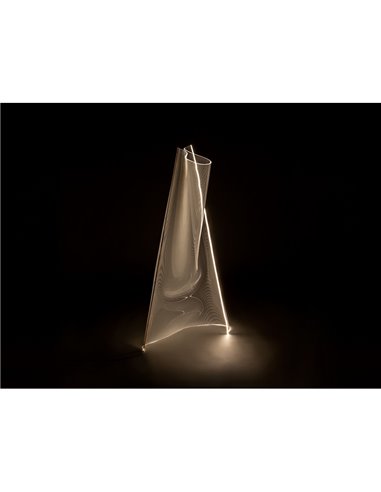 Lámpara de pie VELOS LED 24W 1500 lm metacrilato microimpreso, acabado Oro rosado