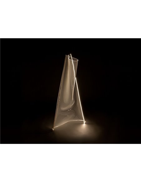 Lámpara de pie VELOS LED 24W 1500 lm metacrilato microimpreso, acabado Oro rosado