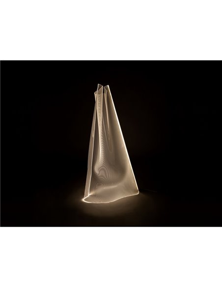 Lámpara de pie VELOS LED 24W 1500 lm metacrilato microimpreso, acabado Oro rosado