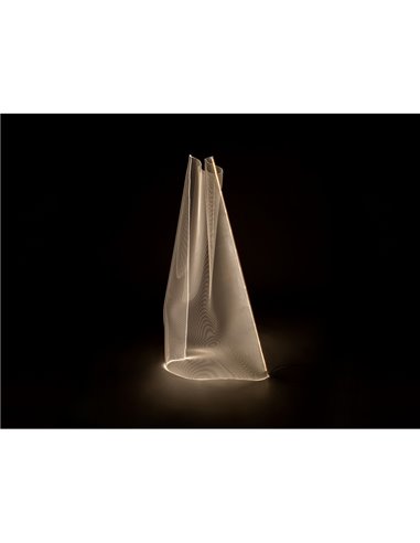 Lampadaire VELOS LED 24W 1500 lm, méthacrylate micro-imprimé, finition or rose