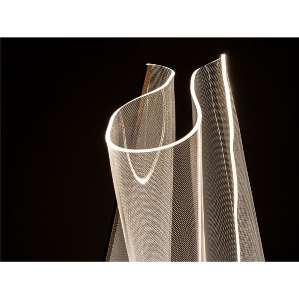 Lampadaire VELOS LED 24W 1500 lm, méthacrylate micro-imprimé, finition or rose