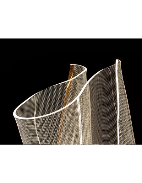 Lampadaire VELOS LED 24W 1500 lm, méthacrylate micro-imprimé, finition or rose