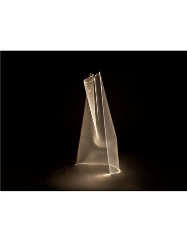 Lámpara de pie VELOS LED 24W 1500 lm metacrilato microimpreso, acabado Oro rosado