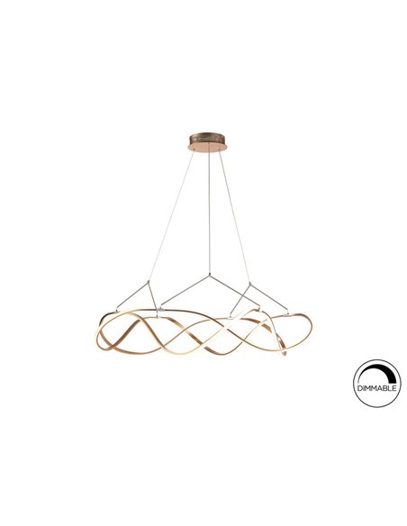 Lámpara de techo MOLLY LED 63W 5670 lm dimable TRIAC 0-10V Oro rosa