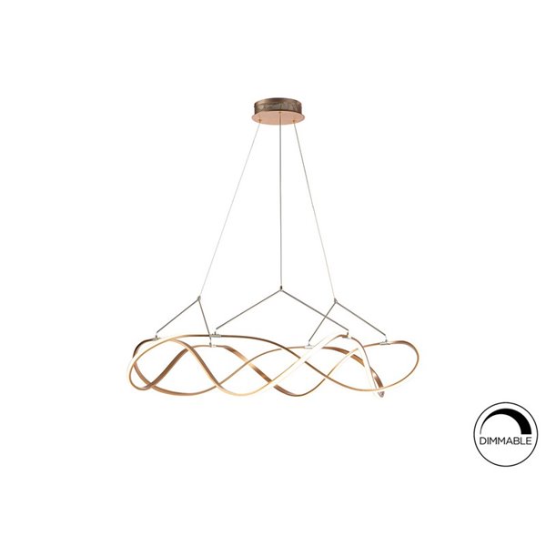 Lámpara de techo MOLLY LED 63W 5670 lm dimable TRIAC 0-10V Oro rosa