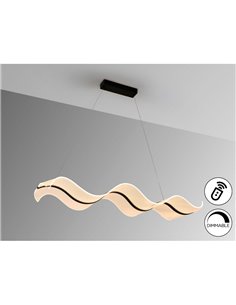 Plafonnier LED OLAS 40 W 3100 lm, intensité variable, couleur noire, hauteur réglable 2
