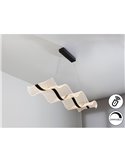 Lámpara de techo OLAS LED 40W 3100 lm dimable CCT, altura ajustable Negro