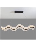 Lámpara de techo OLAS LED 40W 3100 lm dimable CCT, altura ajustable Negro