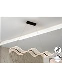 Lámpara de techo OLAS LED 40W 3100 lm dimable CCT, altura ajustable Negro