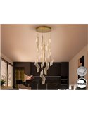 Lámpara de techo VELAS 9 luces LED 78W 4250 lm dimable TRIAC Oro