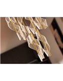 Lámpara de techo VELAS 9 luces LED 78W 4250 lm dimable TRIAC Oro