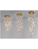 Lámpara de techo VELAS 9 luces LED 78W 4250 lm dimable TRIAC Oro