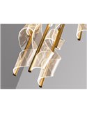 Lámpara de techo VELAS 9 luces LED 78W 4250 lm dimable TRIAC Oro