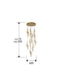 Lámpara de techo VELAS 9 luces LED 78W 4250 lm dimable TRIAC Oro