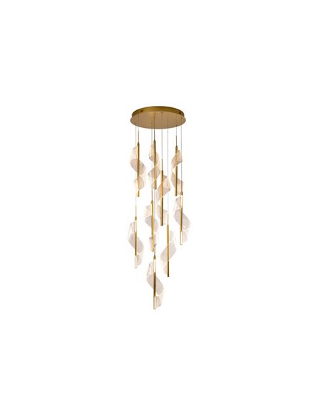 Lámpara de techo VELAS 9 luces LED 78W 4250 lm dimable TRIAC Oro