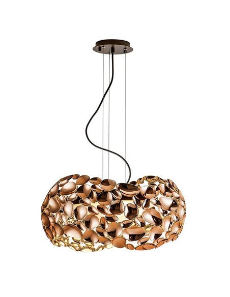 Plafonnier NARISA 5 LED 30W 2750 lm, hauteur réglable, or rose