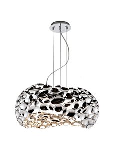 Lámpara de techo NARISA 5 luces LED 30W 2750 lm, altura ajustable, Cromo