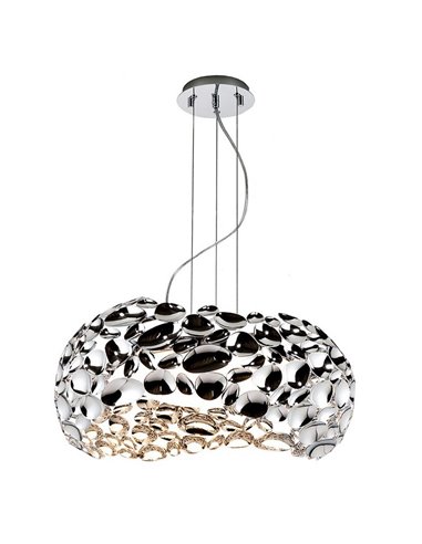 Luminária de teto NARISA, 5 lâmpadas LED, 30W, 2750 lm, altura ajustável, cromada