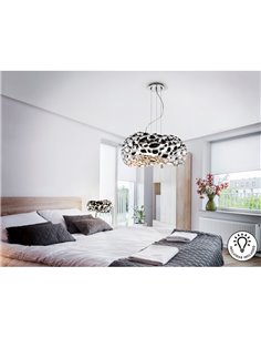 Luminária de teto NARISA, 5 lâmpadas LED, 30W, 2750 lm, altura ajustável, cromada 2