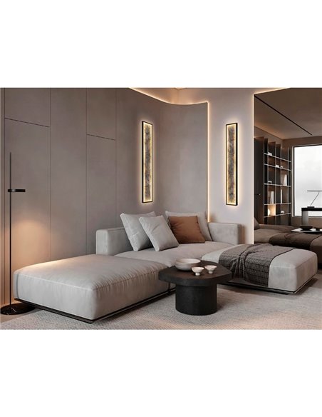 Aplique/plafón STONE LED 80W 1288 lm CCT acabado pizarra y metal Negro