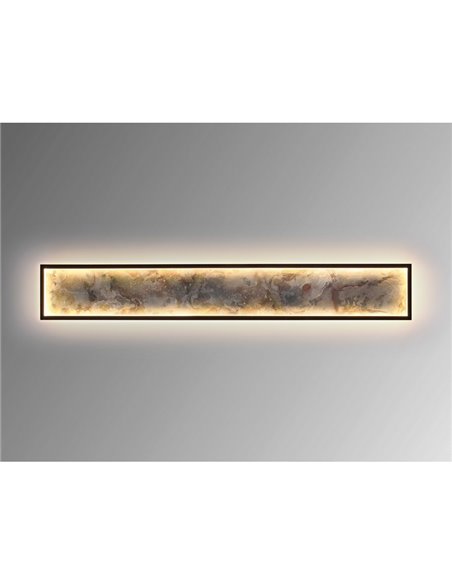 Aplique/plafón STONE LED 80W 1288 lm CCT acabado pizarra y metal Negro