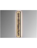 Applique/plafonnier LED STONE 80W 1288 lm CCT, finition ardoise et métal, noir