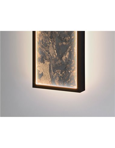 Aplique/plafón STONE LED 80W 1288 lm CCT acabado pizarra y metal Negro