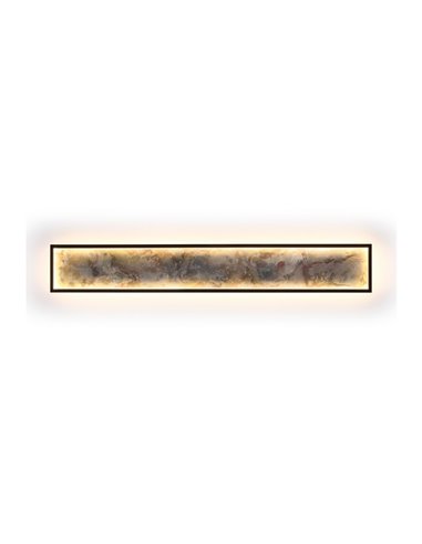 Applique/plafonnier LED STONE 80W 1288 lm CCT, finition ardoise et métal, noir