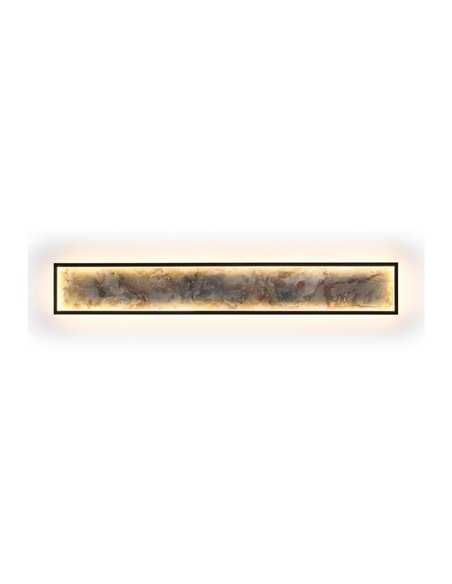 Applique/plafonnier LED STONE 80W 1288 lm CCT, finition ardoise et métal, noir