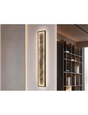 Applique/plafonnier LED STONE 80W 1288 lm CCT, finition ardoise et métal, noir
