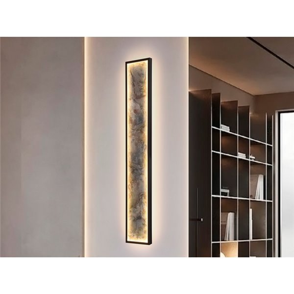 Aplique/plafón STONE LED 80W 1288 lm CCT acabado pizarra y metal Negro