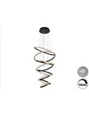 Lámpara de techo RING 8 aros LED 162W 8100 lm dimable Negro
