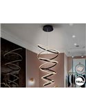Lámpara de techo RING 8 aros LED 162W 8100 lm dimable Negro