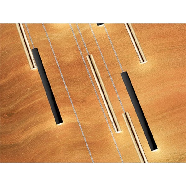 Plafonnier VARAS 25 LED 125 W 11 250 lm à intensité variable Or/Noir