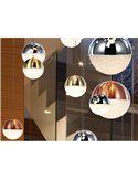 Lámpara de techo SPHERE 27 luces LED 147,6W 10330 lm dimable Cromo