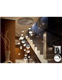 Lámpara de techo SPHERE 27 luces LED 147,6W 10330 lm dimable Cromo