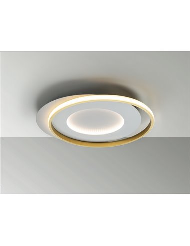 Plafón de techo LIMBOS Ø55cm LED 40W 4400 lm 3000K Blanco oro