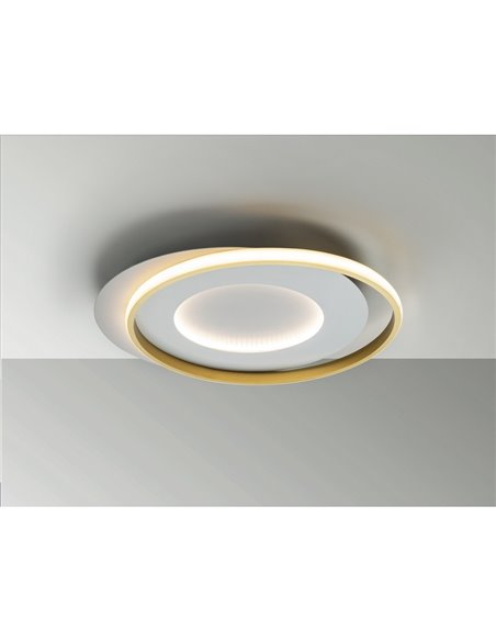 Luminária de teto LIMBOS Ø55cm LED 40W 4400 lm 3000K Branco Dourado