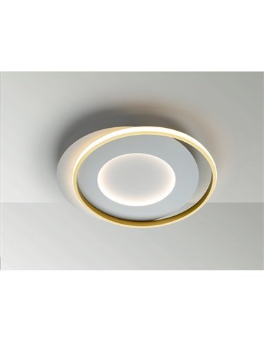 Plafón de techo LIMBOS Ø55cm LED 40W 4400 lm 3000K Blanco oro